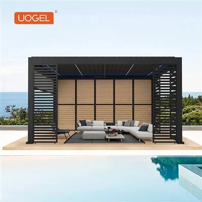 Motorlu Louvers ilə Pergola